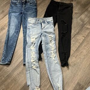 American eagle skinny jeans and size 00 short